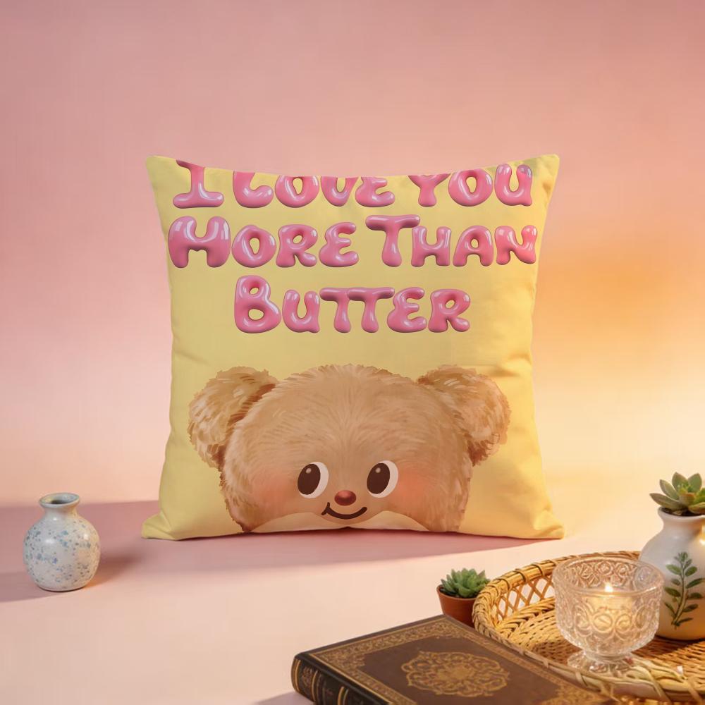 Popular BButter Bearable Cushion Cover Premium SkinFriendly Pillow Case MultiPurpose for Home Office Travel