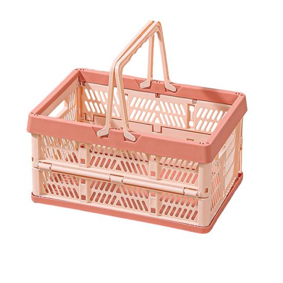 Inklapbare Opbergkrat Plastic Opvouwbare Opbergmand Grote Capaciteit Stapelbare Krat met Handvatten voor Kantoor Slaapkamer Keuken Speelkamer