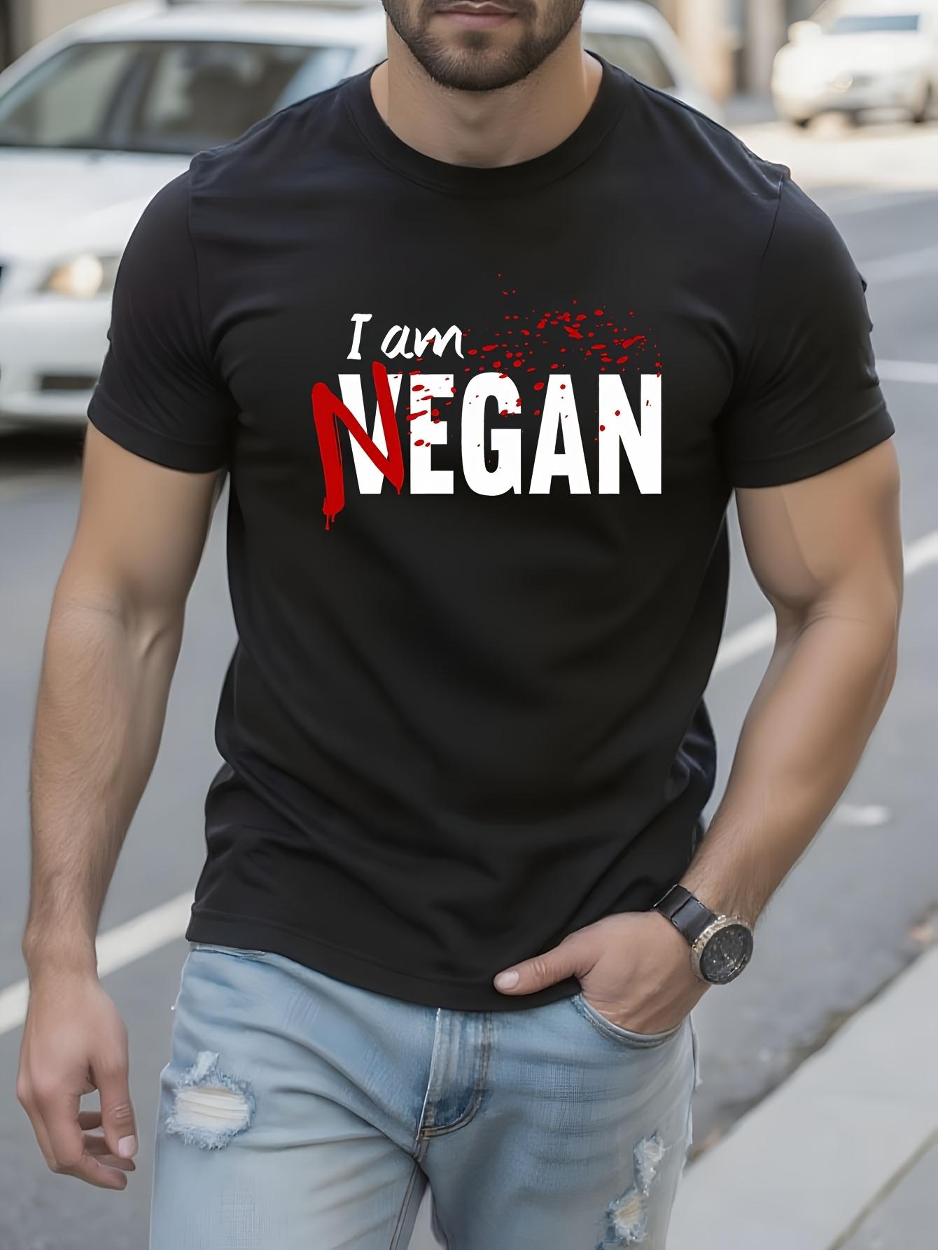 The Walking Dead Negan Lucille Blood Splatter Graphic Tsh... S