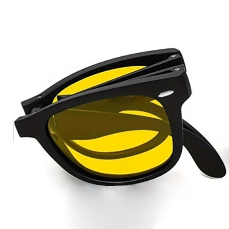 

Солнцезащитные очки Rivet Yellow, квадратные складные портативные солнцезащитные очки для женщин и мужчин, с круглым абажуром, удобные для переноски