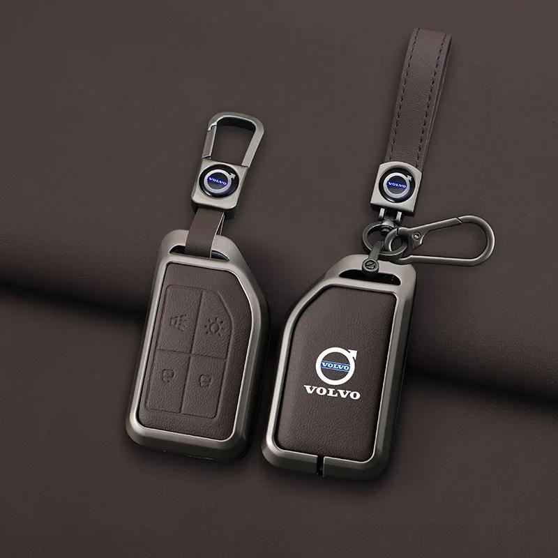 Car Key Fob Cover Zinc Alloy For Volvo XC40 XC60 XC90 S60 S90 V50 V70 V60 Full Protection Anti-Scratch Auto Key Case Accessories