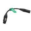 HangTon XLR 4-Pin Male to XLR 3-Pin Female Adapter Power Extension Cable, Red, for ARRI, Canon, Sony Camera Lights, 12-24V, 20cm