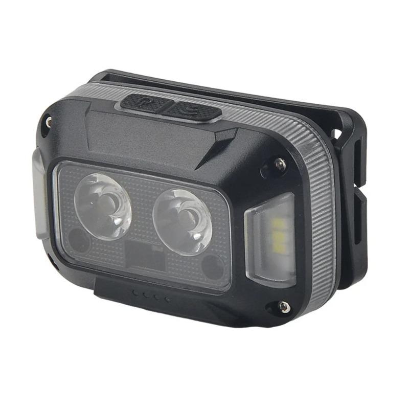 USB C Rechargeable Headlights Motion Sensor Digital Power Display Headlamp Portable Head Lamp Fishing Forehead Flashlight Porta