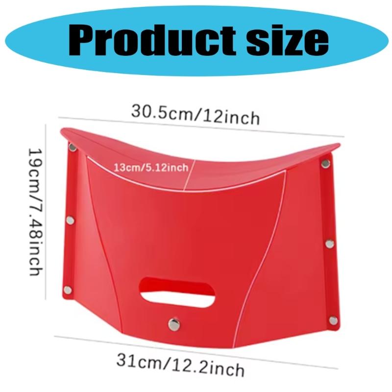 Plastic Card Folding Stool Outdoor Camping Seats Storage Bag Portable Shopping Basket for Hiking Picnics Camping