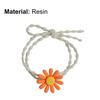 Hair Ring Washable Eye-catching Resin 3D Flower Elastic Hair Ties for Kids