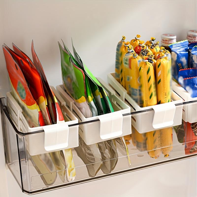 Refrigerator Storage Shelf Used For Side Door Storage Partition Retractable And Expandable Shelf Kitchen Bottle Rack Organizer