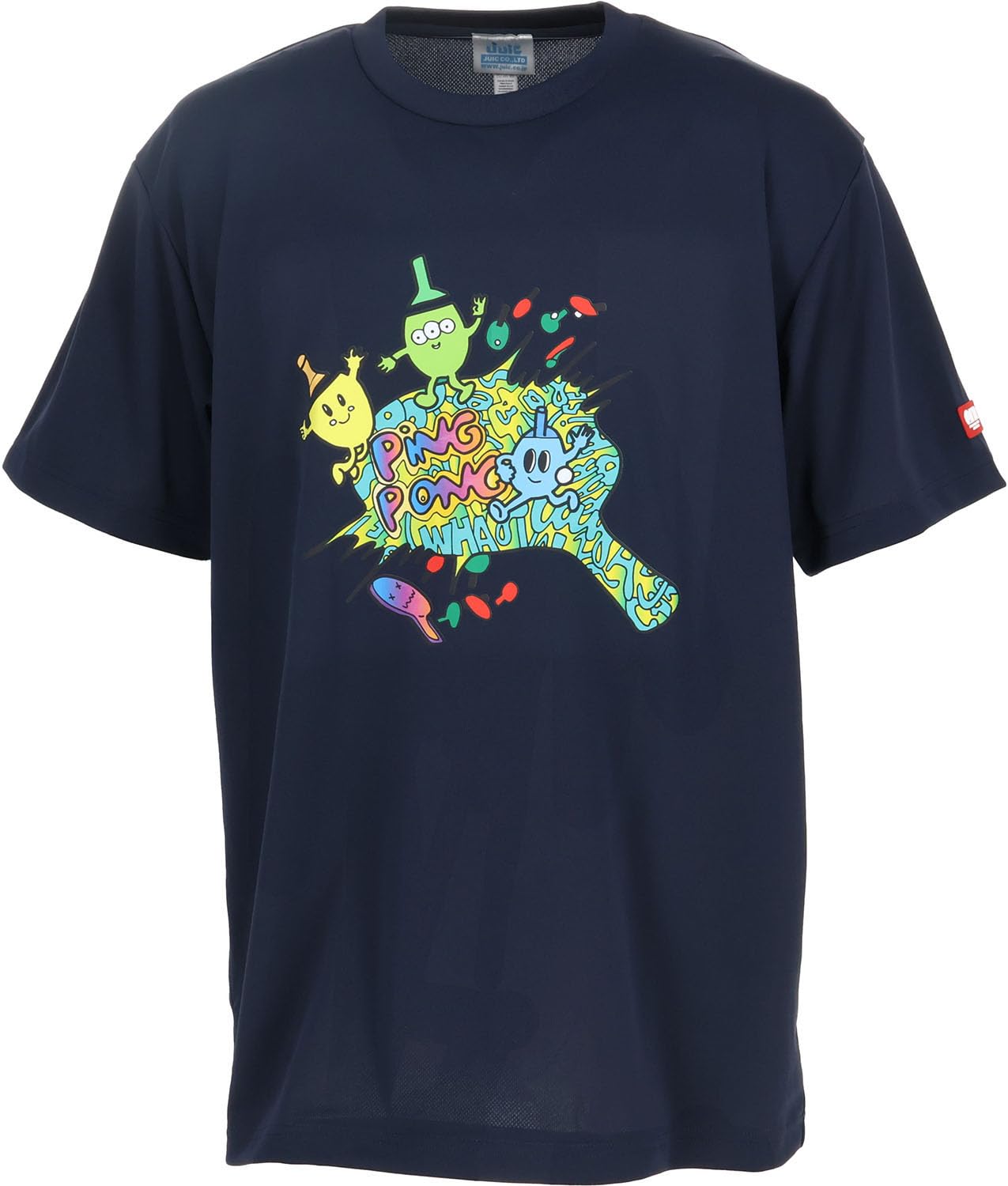 

JUIC Table Tennis T-Shirt, Ping Pong Kiddy, Unisex, Dry, Lightweight, JTTA Certified, Navy (NV), Size L, 5685