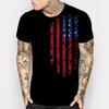 The Stars and Stripes Distressed American Flag T-Shirt 100% Cotton O-Neck Summer Short Sleeve Casual Mens T-shirt Size S-3XL