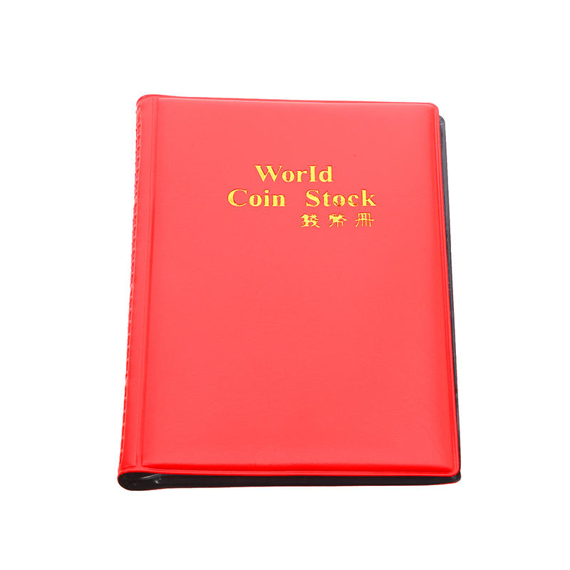 

120 Pockets Coin Storage Album Mini Penny Collector Book Portable Coin Holder Organizer One Size красный