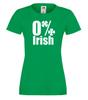 Unisexs 0 Irish Four Leaf Clover Ireland St Patricks Day Lady Fit Green TShirt