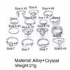 Trendy Geometric Knuckle Rings Set Floral Pattern Charm Vintage Ring Set Women's Finger Jewelry Diamond Gold Ring Set Daily Use