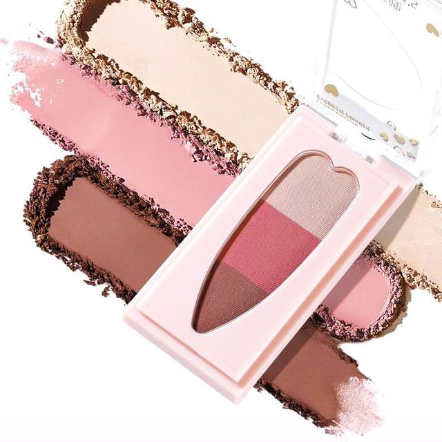 GELLA S - Палитра пудры для бровей из 3 цветов - Фиолетовый #01 Purple - 2.5g