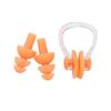 Swimming Nose Clip Earplug Set, Silicone Three-layer Waterproof Non-slip Nose Ears Protectors