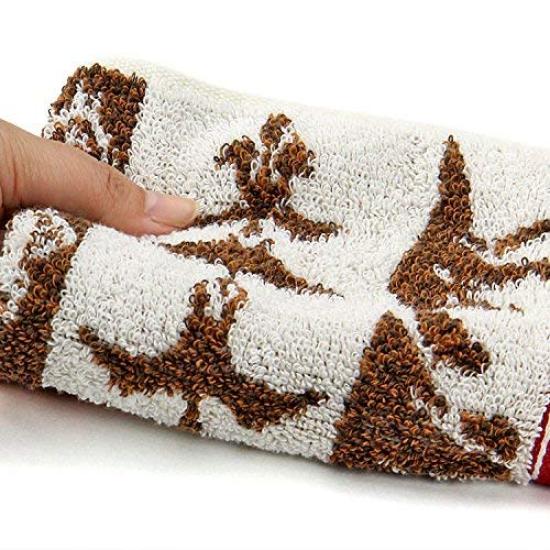 Carolata Cretaceous Washcloth 34 x 35 cm Beige Imabari Made in Absorbent Mini Towel Cotton Jacquard Perfect Gift Dinosaur/Pterosaur (approx. / /