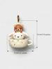 Cartoon Teacup Animal Series Pendant Necklace Cute Diy Fox Penguin Rabbit Panda Hedgehog 3D Pendant Jewelry Accessories