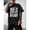 Men'S T-Shirt Featuring a Creative Trend with Silhouette Patterns, Designed In a Fashionable Street Style, Perfect for Young Casual Wear