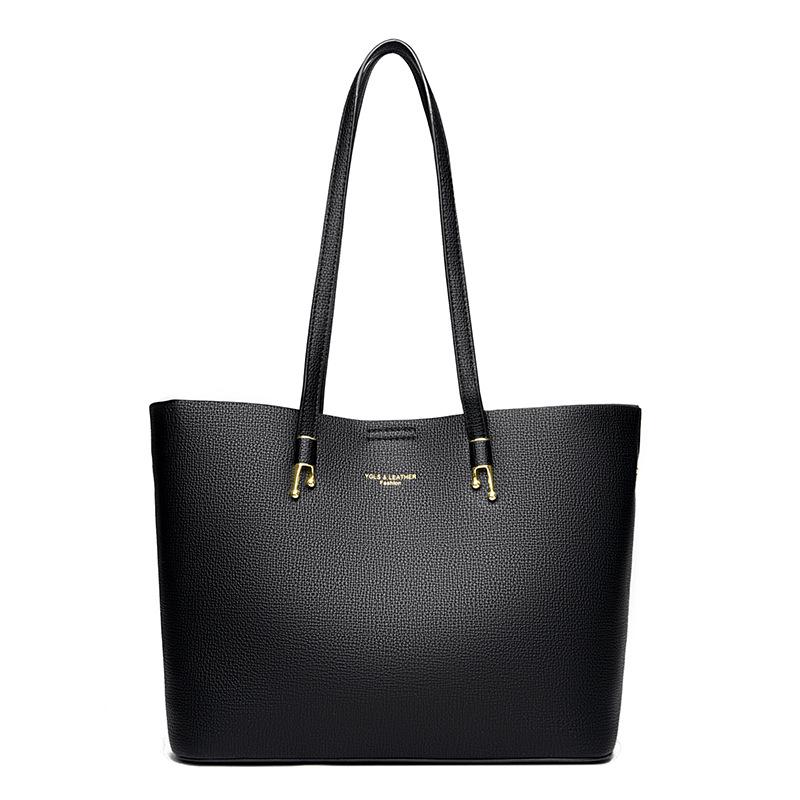 

Містка сумка-тоут на одне плече, модна сумочка, проста сумка чорний