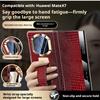 Wristband Ring Case For Huawei Mate X7 X6 X5 Premium Luxury Genuine Leather Magnetic Flip Smart Window Full Protection Cover
