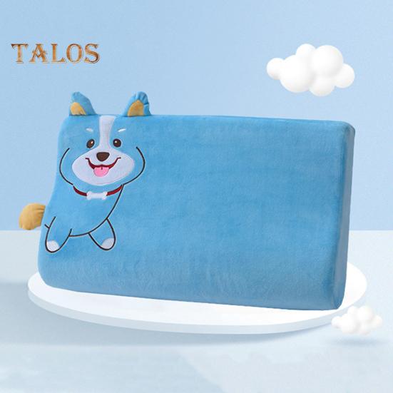 Ergonomic Kids Pillow Wave Wedge Shape Soft And Elastic Memory Foam Cartoon Embroidery Washable Case Supportive Better Sleep Quality Pillow