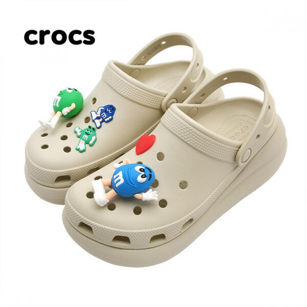 

Crocs Classic Crush Clogs Bone Sandals Aqua Shoes M6W8250