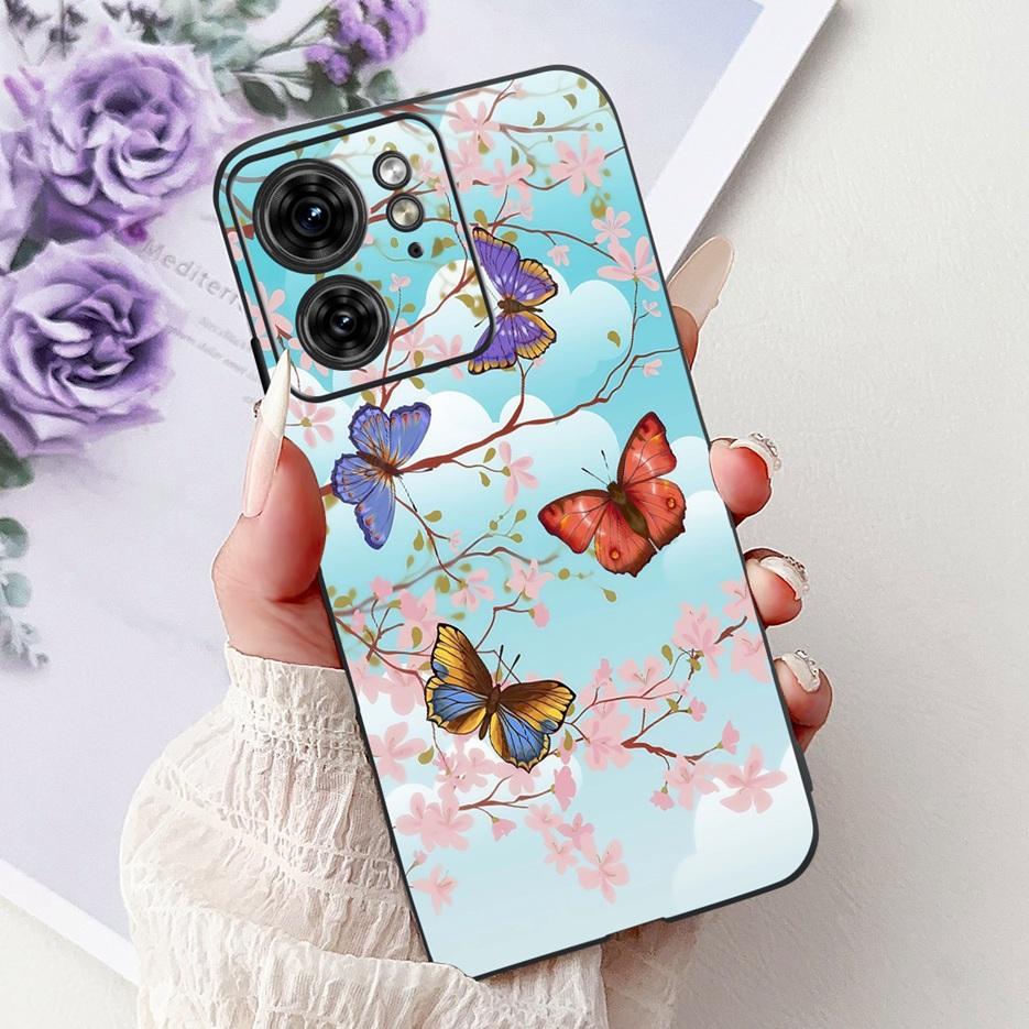 Für Motorola Edge 40 Hülle XT2303-2 Niedliche Katze Löwe Bemalte Abdeckung Weiche TPU Handyhülle Für Motorola Edge 40 Neo Moto Edge40 5G Hülle