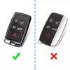 For Land Rover Jaguar Metal Car Key Fob Cover Keychain Accessories Carbon Fiber