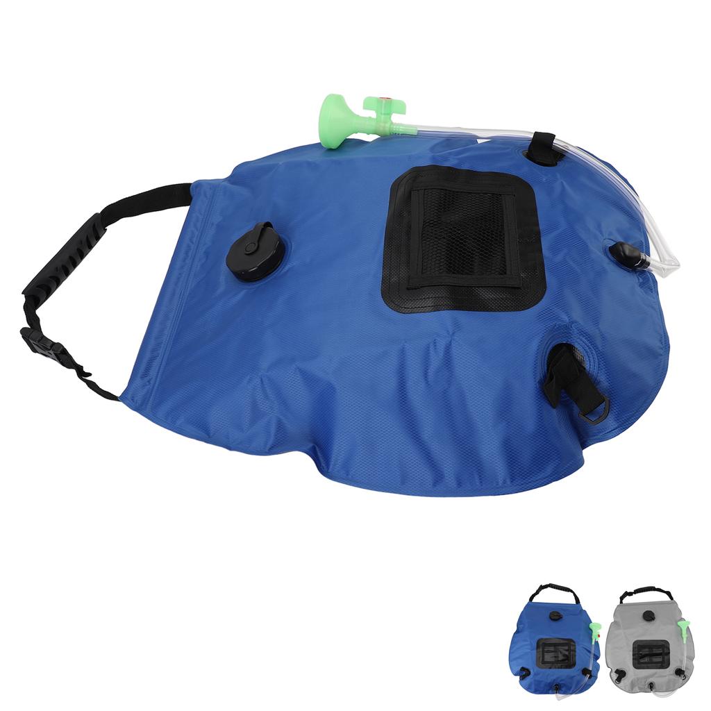 Solar Shower Bag 20L Solar Heating Camping Shower Bag with On Off Switchable Shower Head for Hiking 