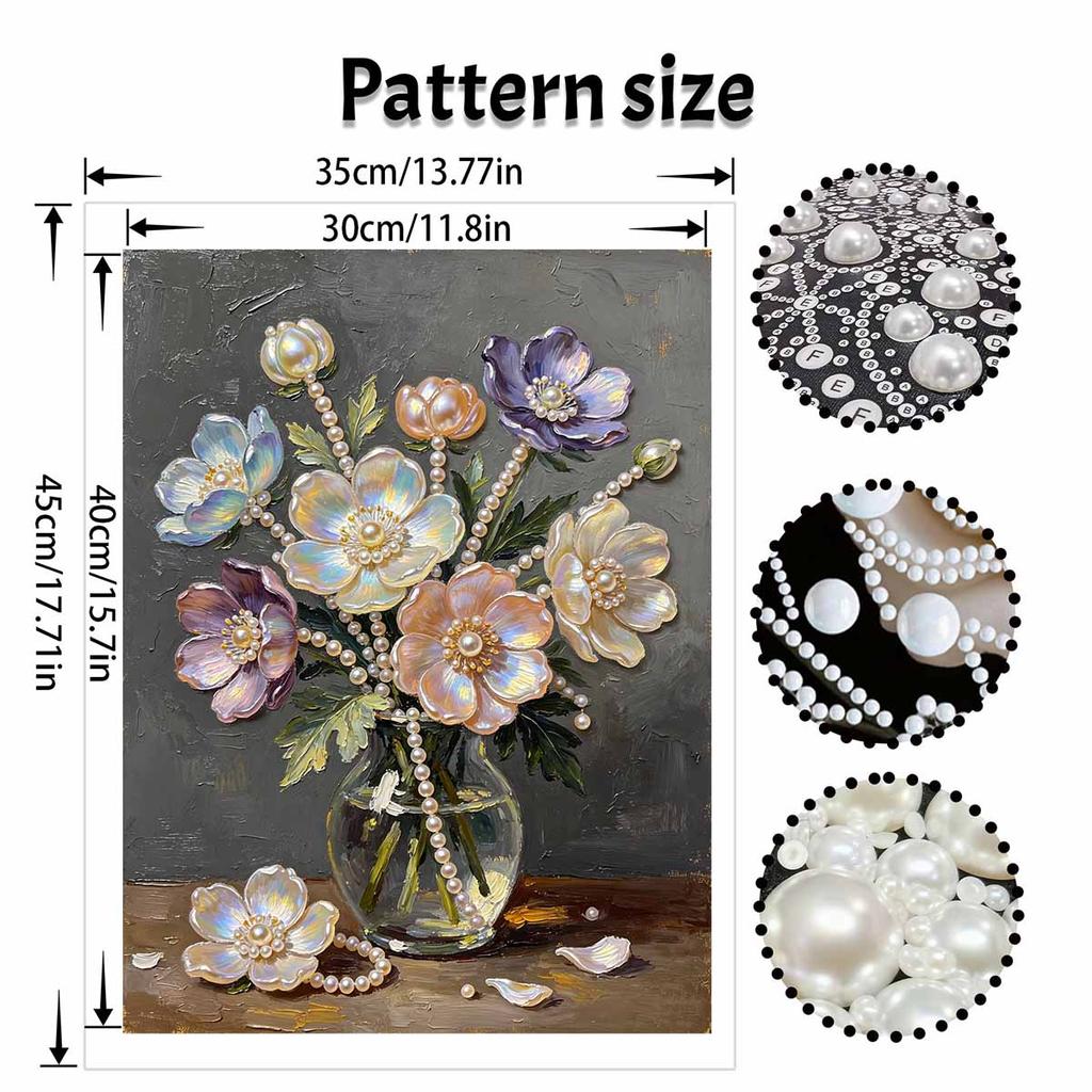 Floral pearl painting handmade diy pearl art painting stickers home decoration gifts