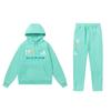 Streetwear Hooded Sweatshirt Set Loose Fit Embroidery Winter Casual Top Youth