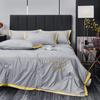 Four-Piece Washable Silk and Tencel Cooling Summer Quilt Set