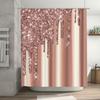 Luxurious Rose Gold Shower Curtain with Bling Sparkle Print Home Decor Waterproof Bath Accessories .com