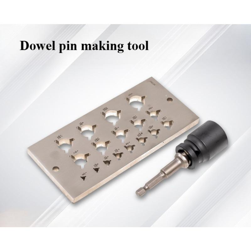 Woodworking Aluminum Alloy Pin Locator Electric Drill Wooden Pin Maker Circular Pin Making Tool