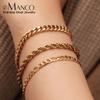 EManco Stacking Multi-Layer Cuban Chain Bracelet Fashion Stainless Steel Gold-Plated Women's Accessories Factory Outlet