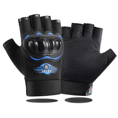 Cycling Half Finger Gloves Motorcycle Motorcycle Motorcycle Protective Case Non-slip Outdoor Sports Fitness Leaky Finger Climbing Hard Shell Gloves