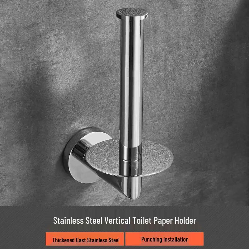 cmaos 304 Stainless Steel Suction Cup Toilet Paper Holder
