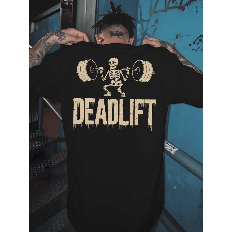 

Deadlift Men s T-shirts Classic Versatile Round Neck Back Printed T-shirt Shirt, Suitable for Basketball, a Must-have Men s Summer Outfit 2XL чёрный