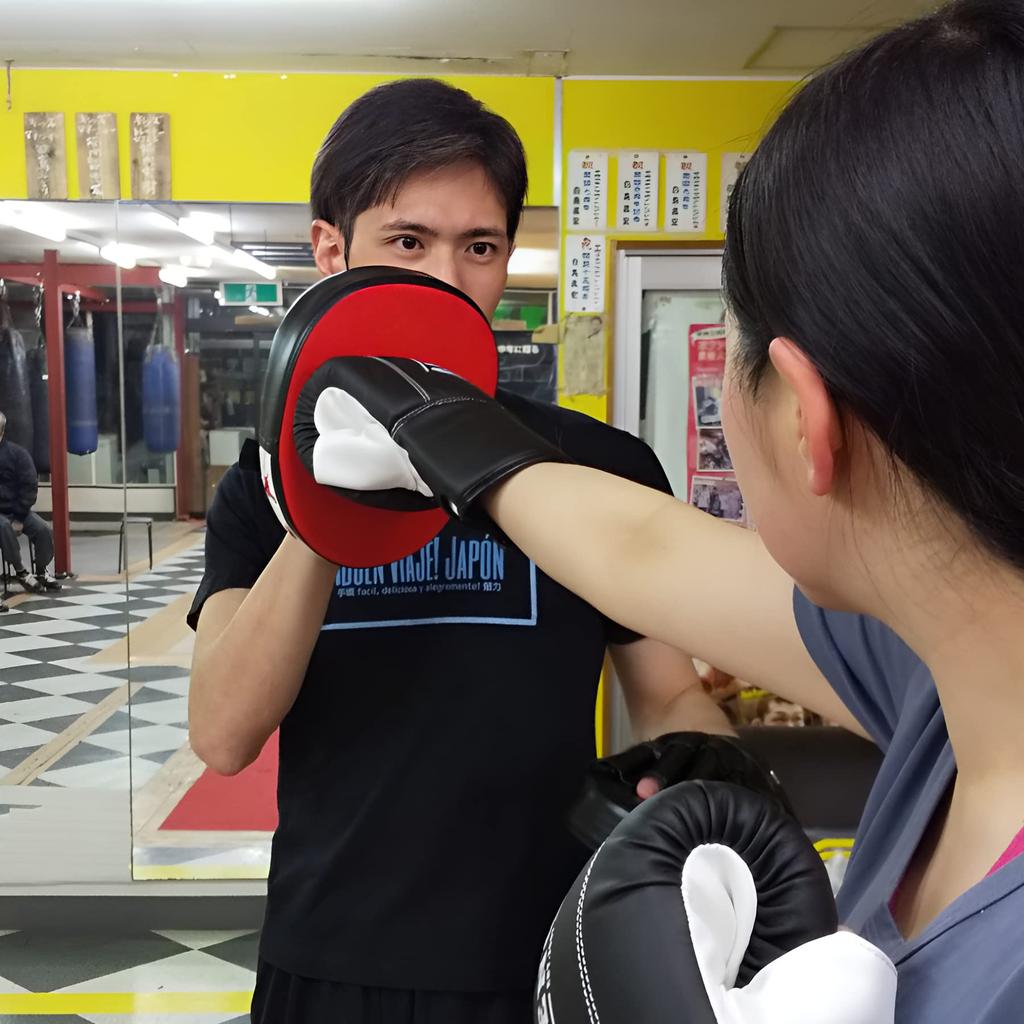 ZHENGTU Boxing Gloves and Mitt Set with Punching One Size Fits for and Children and Gloves, All, Adults, Men, Women, (Black Red)