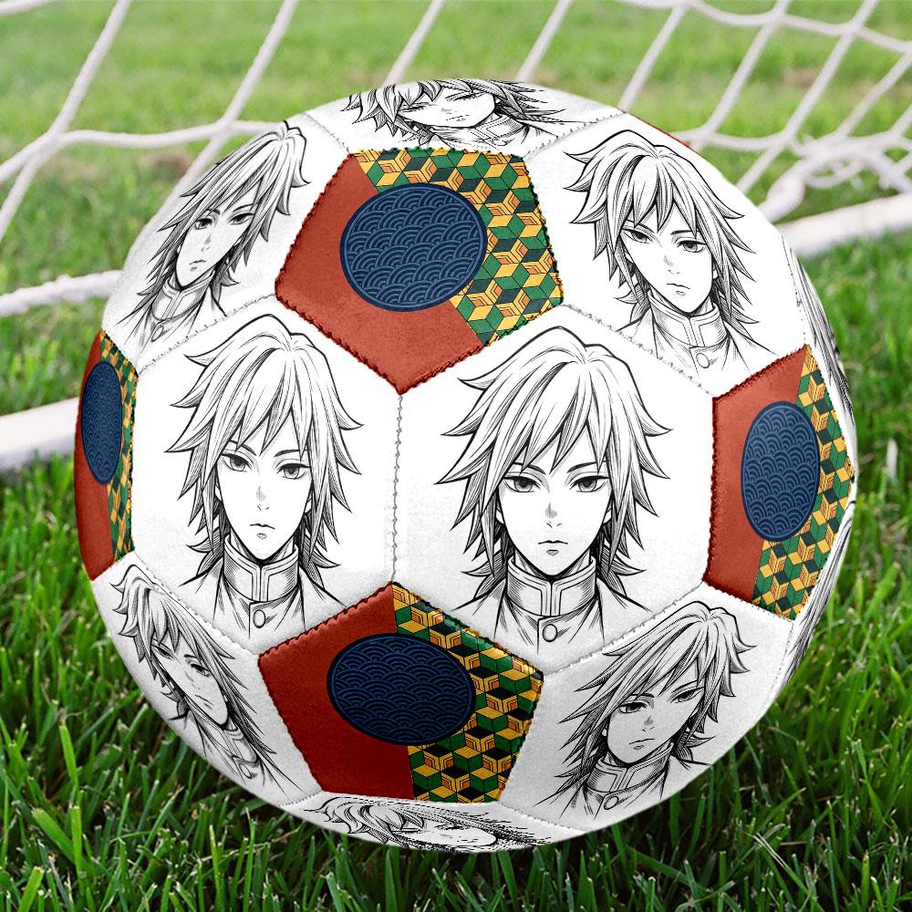 1pc Demon Slayer Kimetsu No Yaiba Soccer Ball Size 5 Indoor Soccer Ball Fashion Colorful Backyard Game - Great For Sports Fans Gift HE27