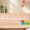 Wooden Digital Calculation Rainbow Circle Cloud Pillar Set Toddler Toy Math