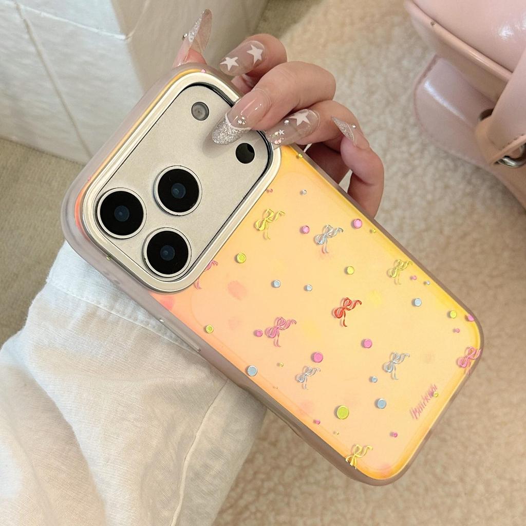 Creative Colorful Bow Phone Case for iPhone 16, iPhone 17, and iPhone 17 Pro Max