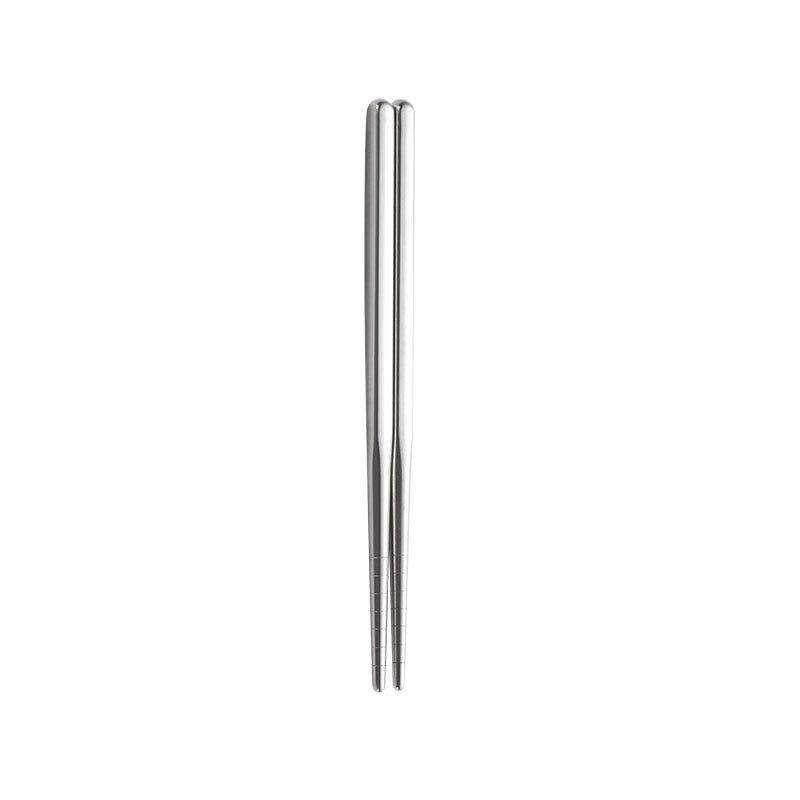 304 Stainless Steel Non-slip Children's Chopsticks - Round & Square, Portable Tableware for Home, Hotel, and Outdoor Use