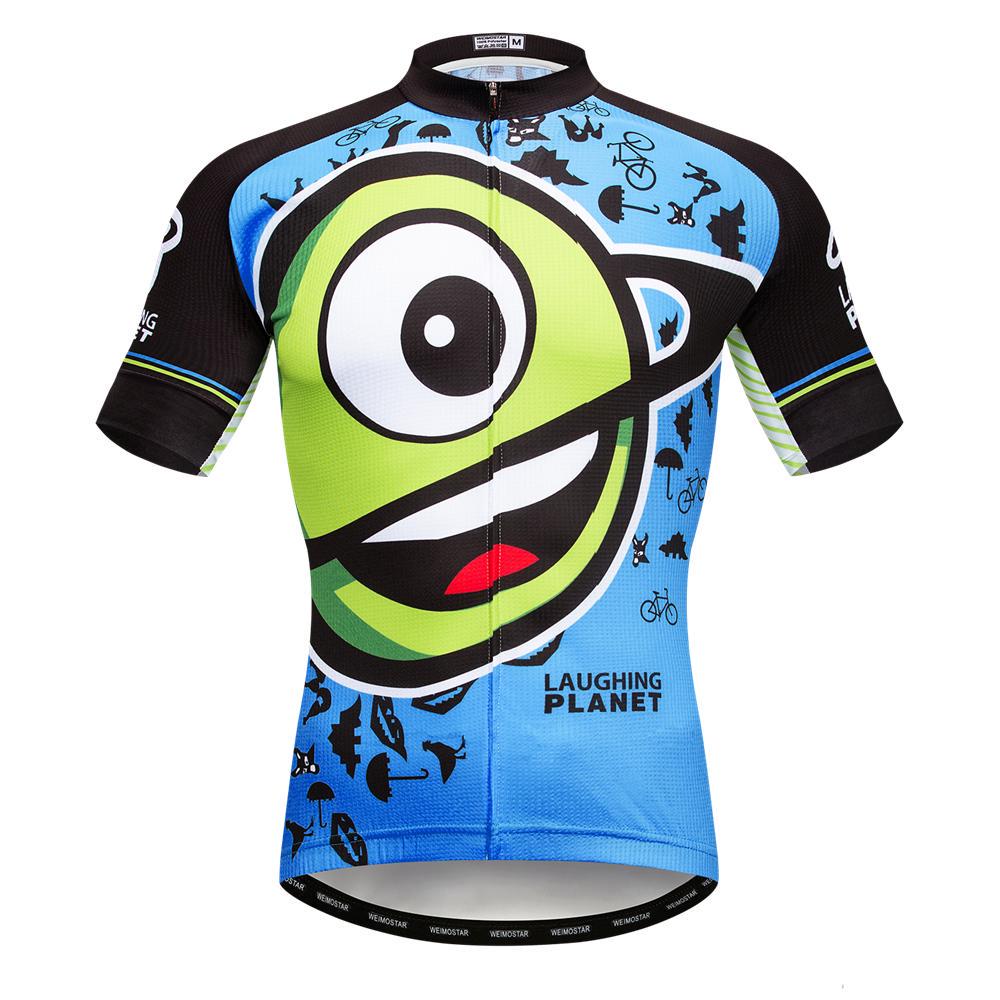 Cycling Jersey Men Bike Short Sleeve with 3 Rear Pockets Summer,Quick Dry Shirt S-3XL