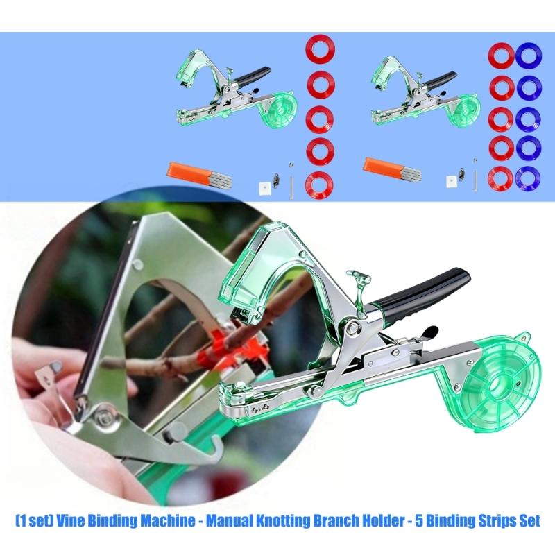 Manual Plant Tying Tool with Straps for Versatile Use in Gardens and Farms Durable Construction Vine Binding Tool