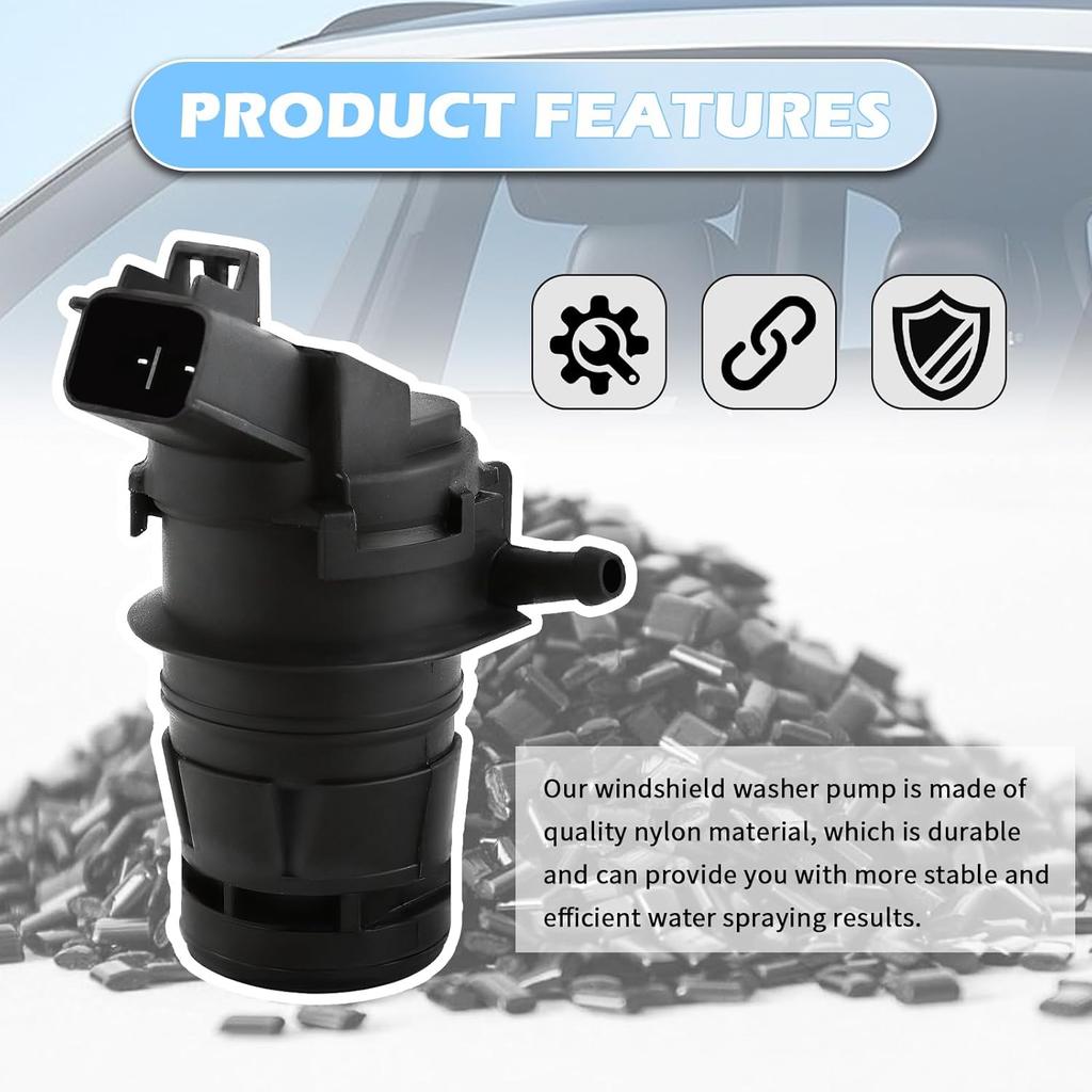 Scheibenwaschpumpe mit Dichtung, Standard-Scheibenwaschflüssigkeitspumpe OEM-Nr. 85330-60190, 85330-AE010, 85330-60180, Kompatible Scheibenwischerpumpen