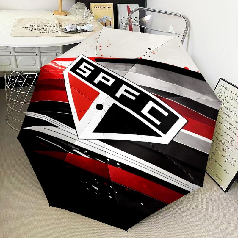 1PC Spfc Team Crest Design Printed Umbrella Folding umbrella, automatic umbrella 8-Frame for Travel, camping Fan gifts Christmas Gifts