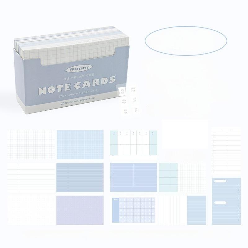 RosyPosy soft design tea fragrance index card, large capacity 150 word memory message sticky note card
