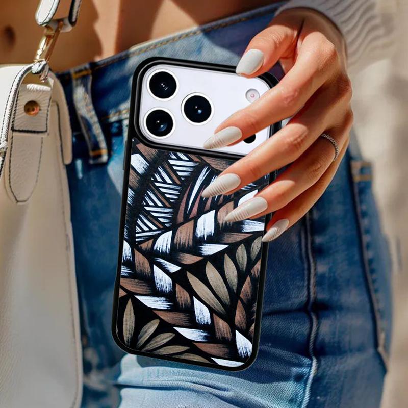 Maori Tribal Samoan Polynesian Soft Phone Case For iPhone 17 Air 14 15 13 12 Max Cover For Apple 16e 11 Pro Max Plus Coque