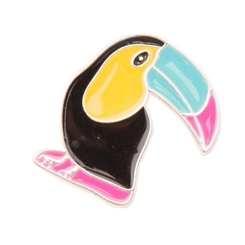 Stylish Woodpecker Watermelon Cartoon Brooch Creative Unique Alloy Breastpin Clothing Bag Hat Accessories