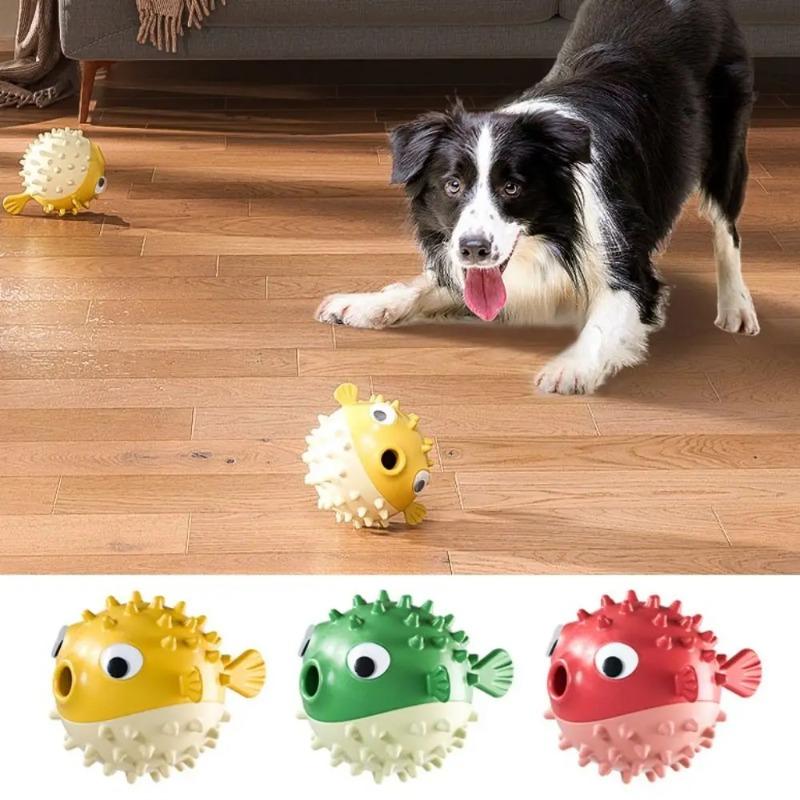 New Pet Puffer Fish Bite Soft Bite-resistant Pet Dog Toy Fun Decompression and Decompression Artifact Toys