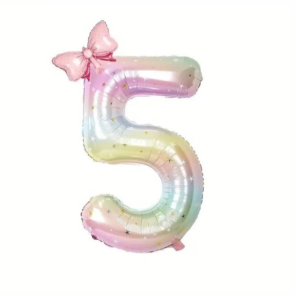 

New 40Inch Birthday Number Ballons Colorful Gradient 0-9 Digit Jumbo Number Balloon Foil Helium Balloon Birthday Decorations 10inch